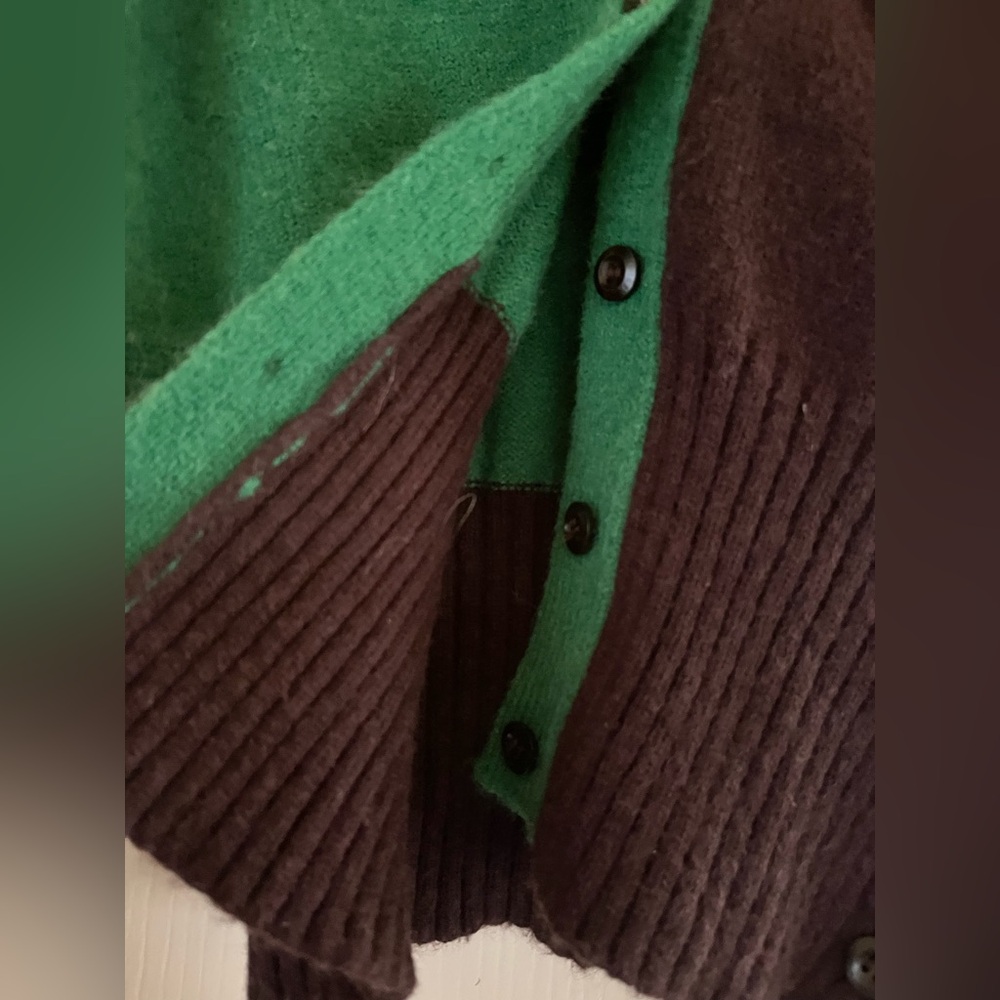 SOLD 💔Anthropologie VTG style wool knit blend letterman collage sweater xs/s - Picture 4 of 10